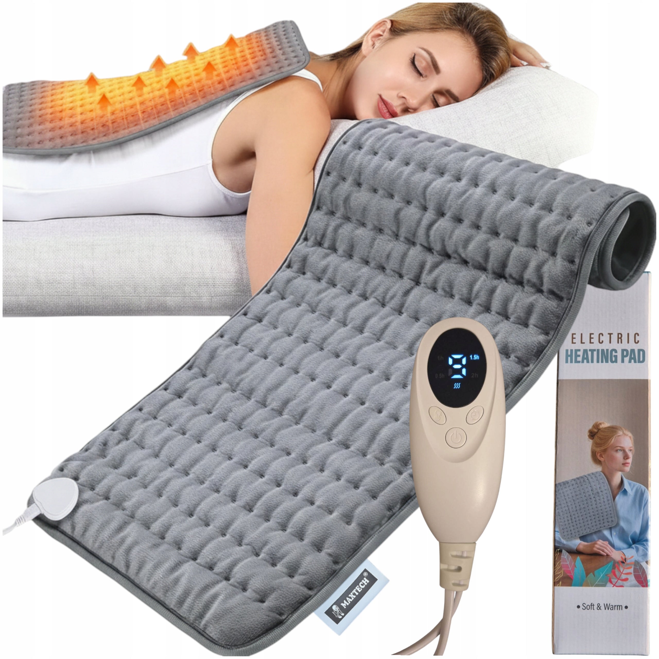 Large Electric Pillow Warming Heating Mat HOT WATER BOTTLE 76x40CM XXL