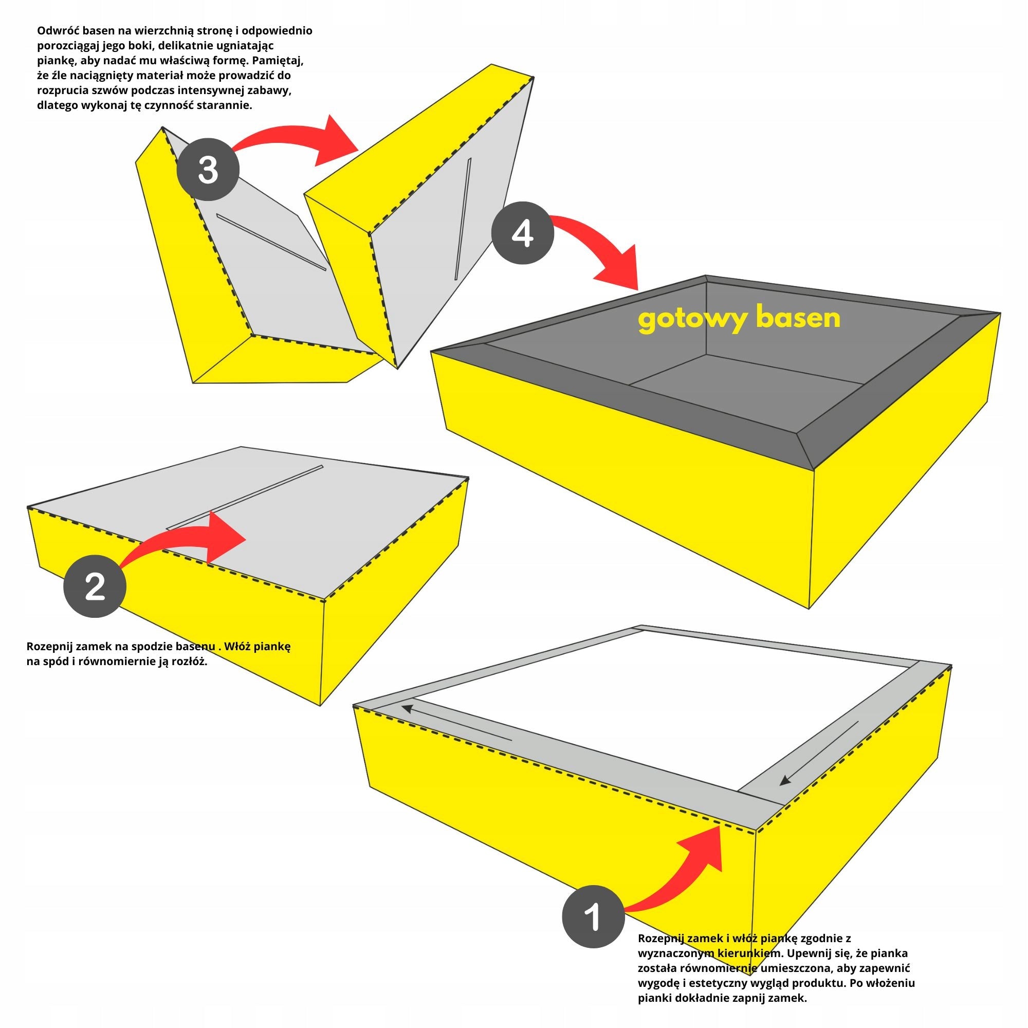 Large FOAM pool with stairs for children kindergarten school 300x300 Material foam fabric