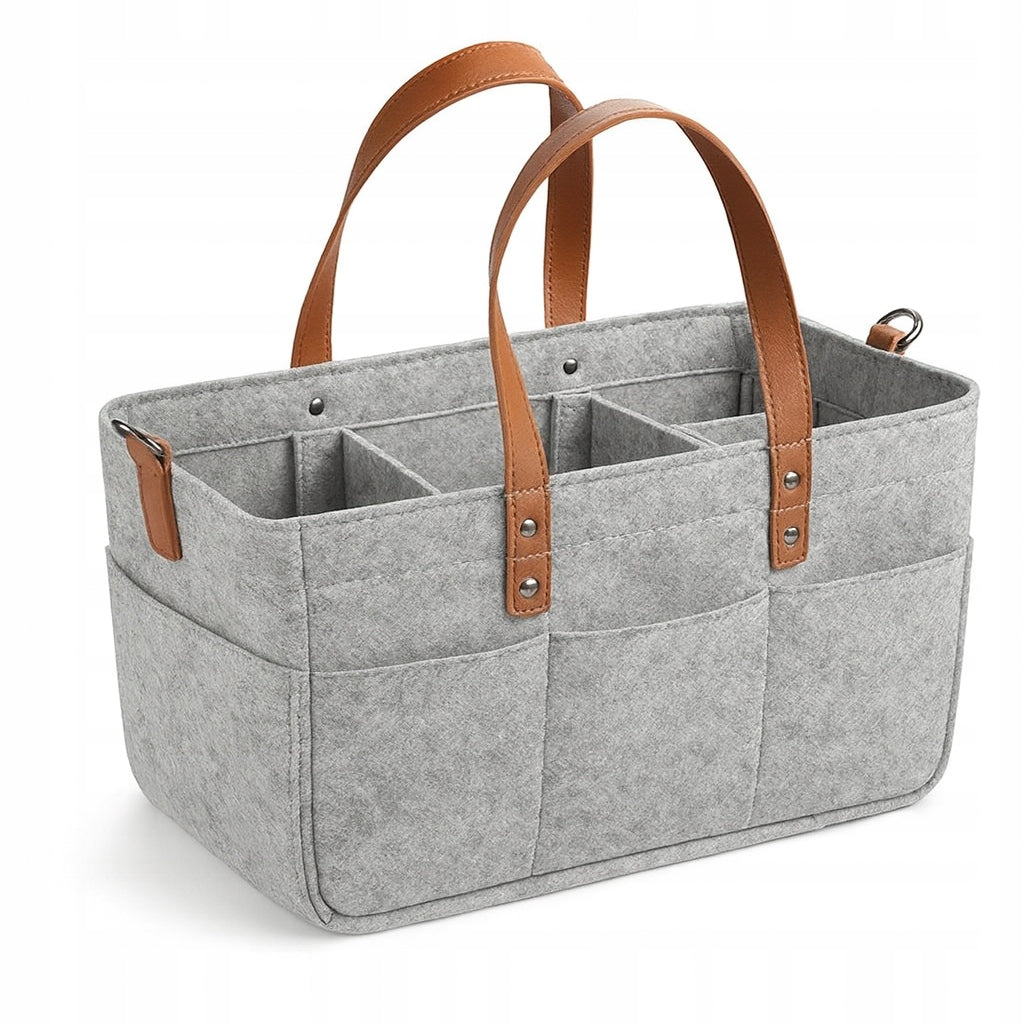 Large Felt Organizer Bag Diaper Basket Toys Akcesoria 38x23x19 Brand no brand