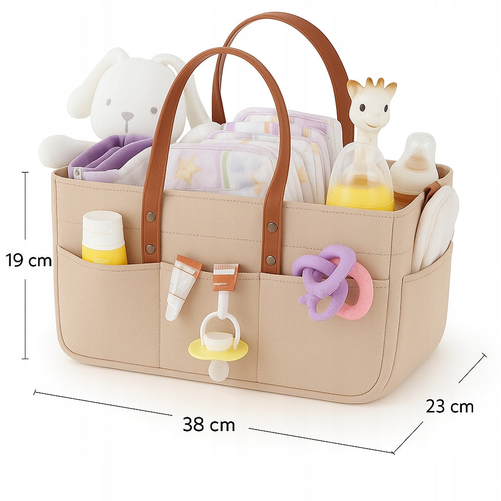 Large Felt Organizer Bag Diaper Basket Toys Akcesoria 38x23x19 Manufacturer code Torba Kosz Filc