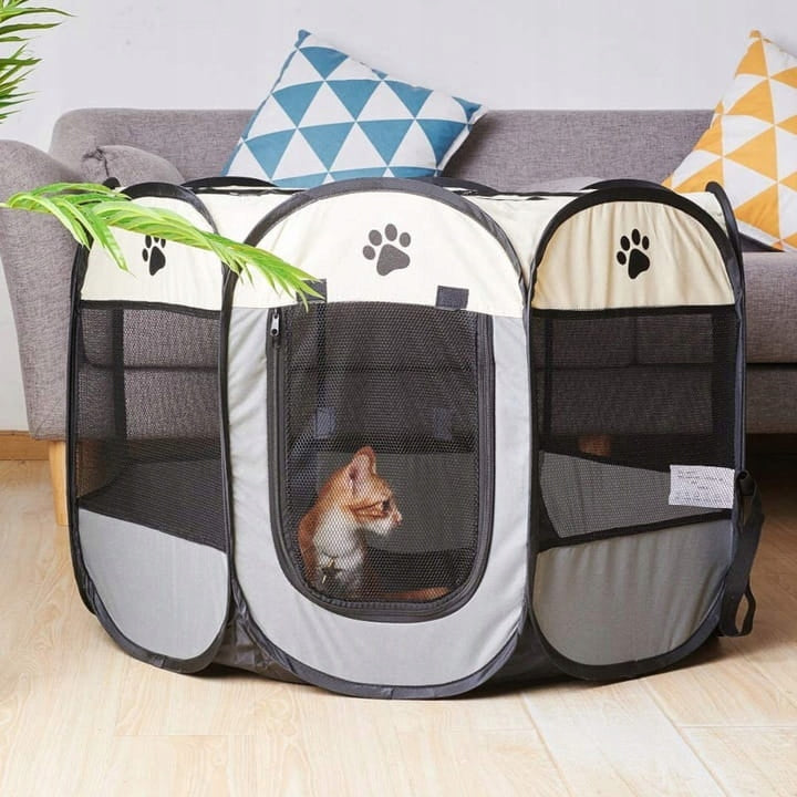Large Folding Playpen For Dog Cat Rabbit Puppies Animal XXL 59x114cm Kind playpen