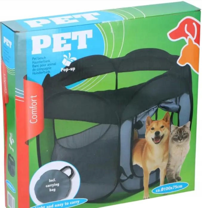 Large Folding Playpen Pet Tent , Lockable , 100x75 cm Pet Comfort Trade name Kojec Psa