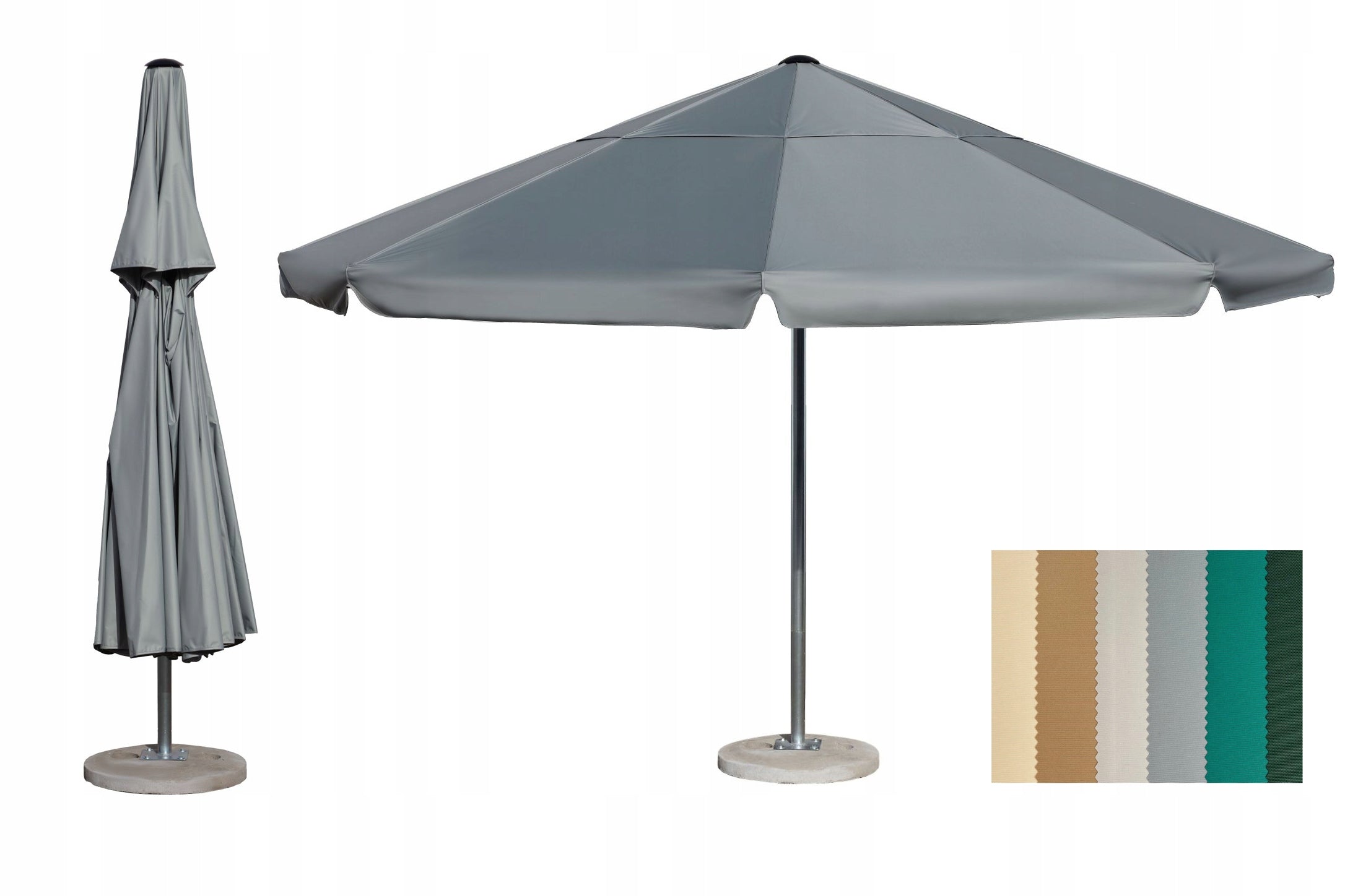 Large Garden UMBRELLA 4 m Strong Polish 400cm - BASE 70kg Product weight with unit packaging 30 kg