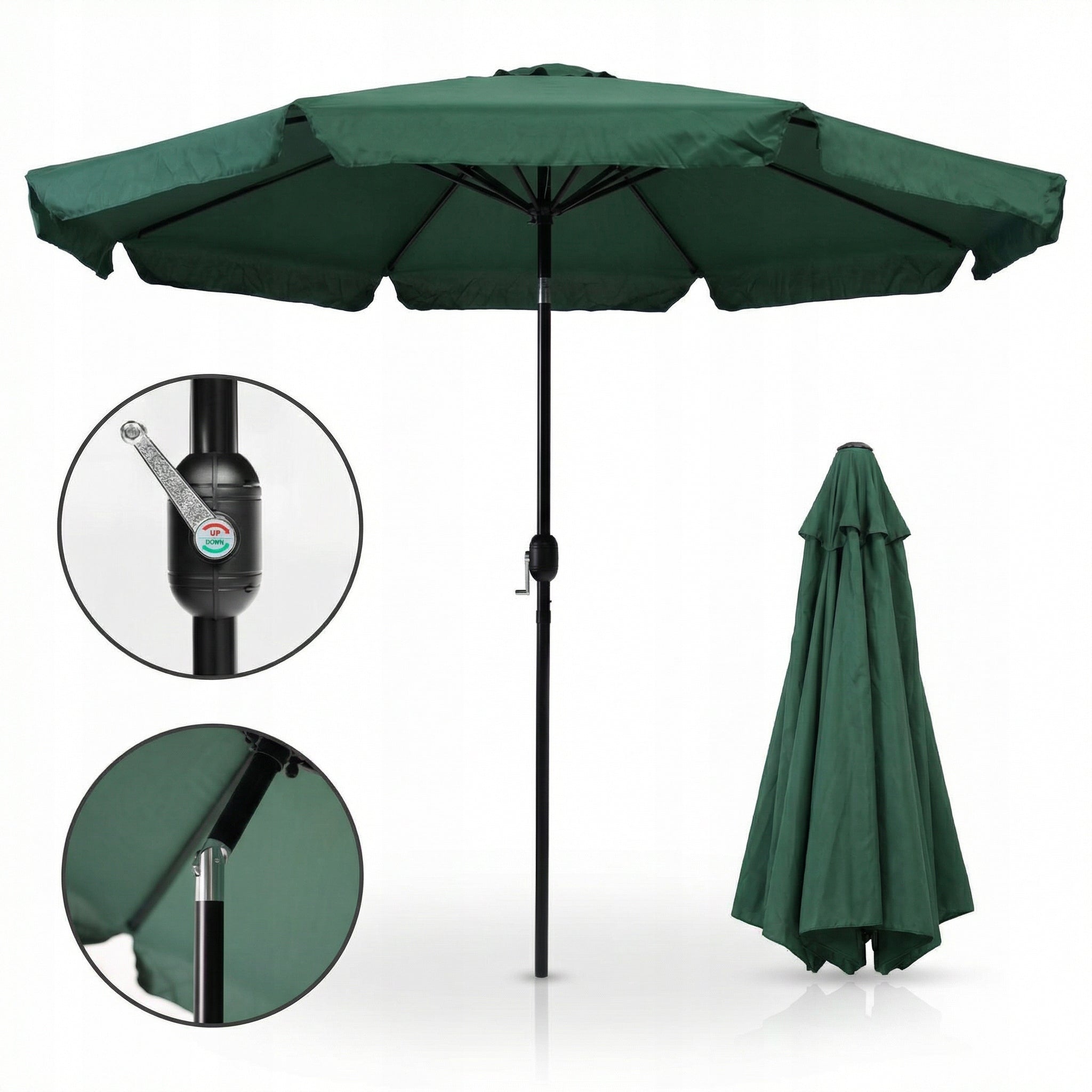 Large Garden Umbrella For Terrace Garden 3 M With Ventilation Hole Green Packaging status original