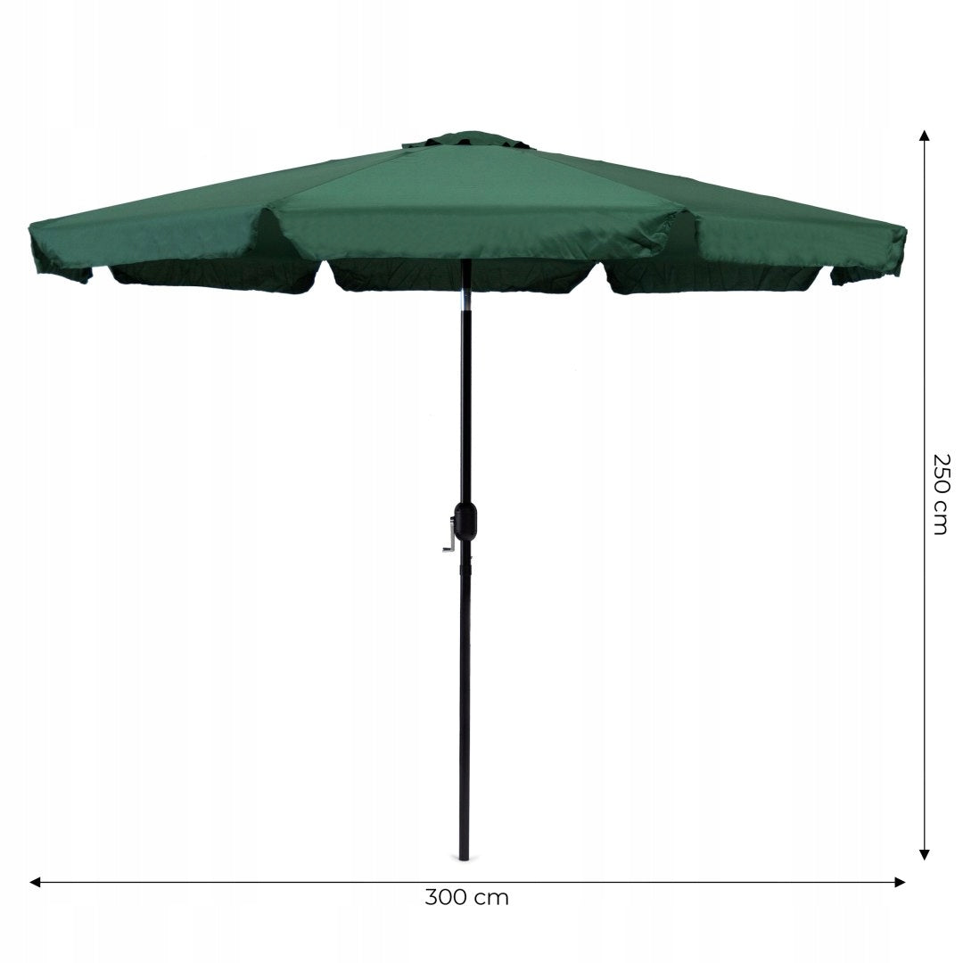 Large Garden Umbrella For Terrace Garden 3 M With Ventilation Hole Green Product weight with unit packaging 7.15 kg