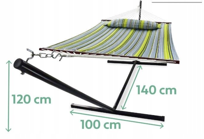 Large Hammock Vita5 with metal frame 2-seater 200 kg | cushion | 200×140 Manufacturer no brand