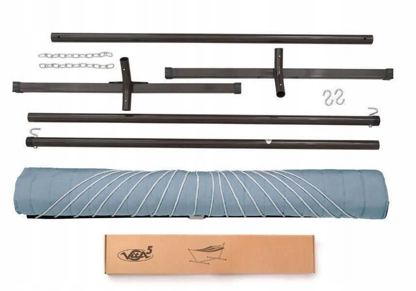Large Hammock Vita5 with metal frame 2-seater 200 kg | cushion | 200×140 Packaging status original