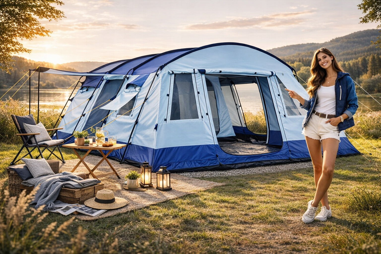 Large High Tent TOLEDO XXXL 8 16 people 5000mm Technology SLEEP WELL Manufacturer code 91977322