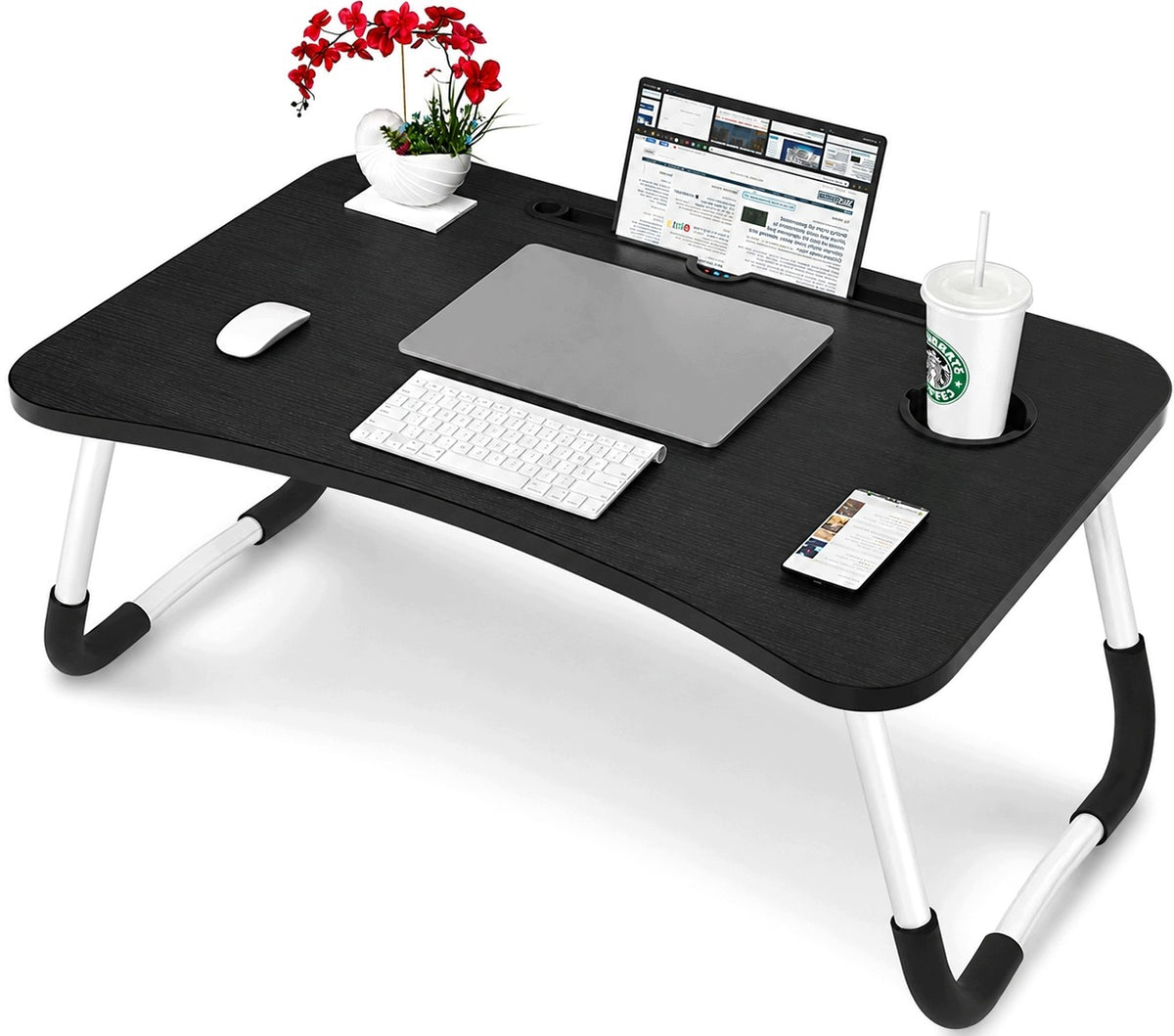 Large Laptop Folding Table 40x60cm Breakfast Bed Stand Tray Packaging status original