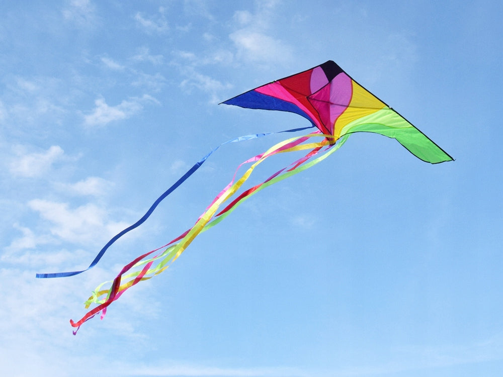 Large Lightweight KITE with colorful ribbons 190x100cm ZA5571 Brand Jokomisiada