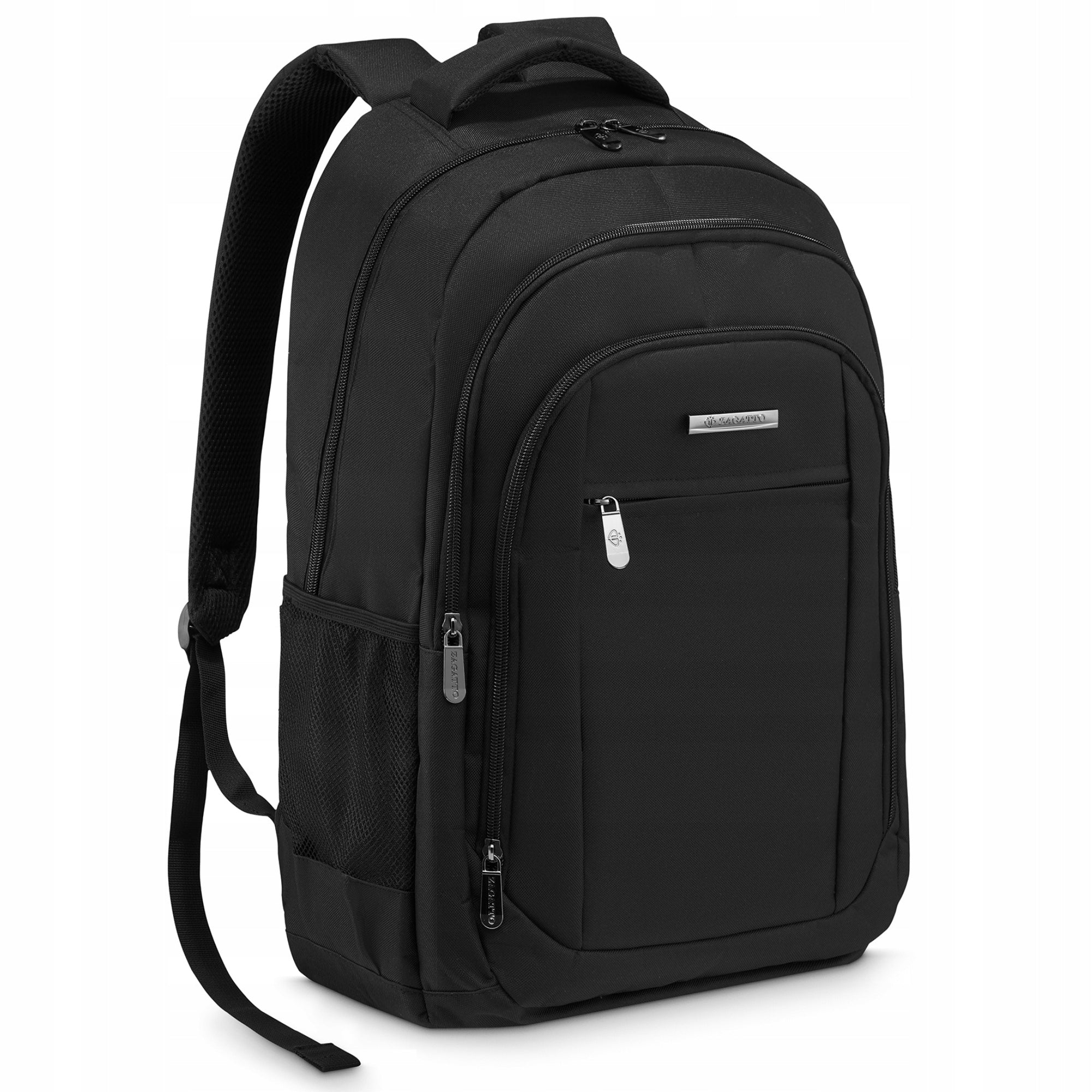 Large Men's Black Sports School Backpack with Laptop Space 17" ZAGATTO Packaging status original