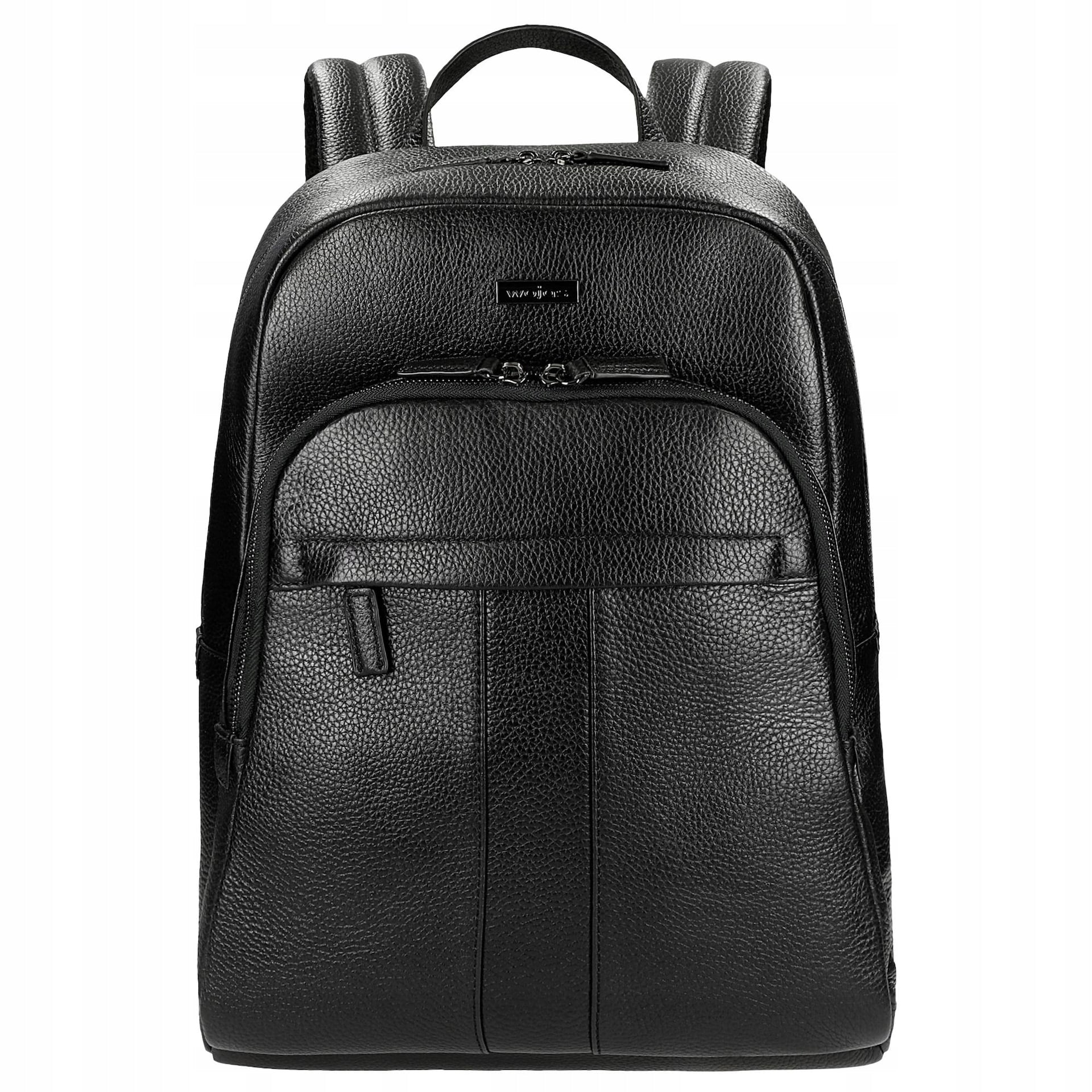 Large Men's Leather Backpack in Black