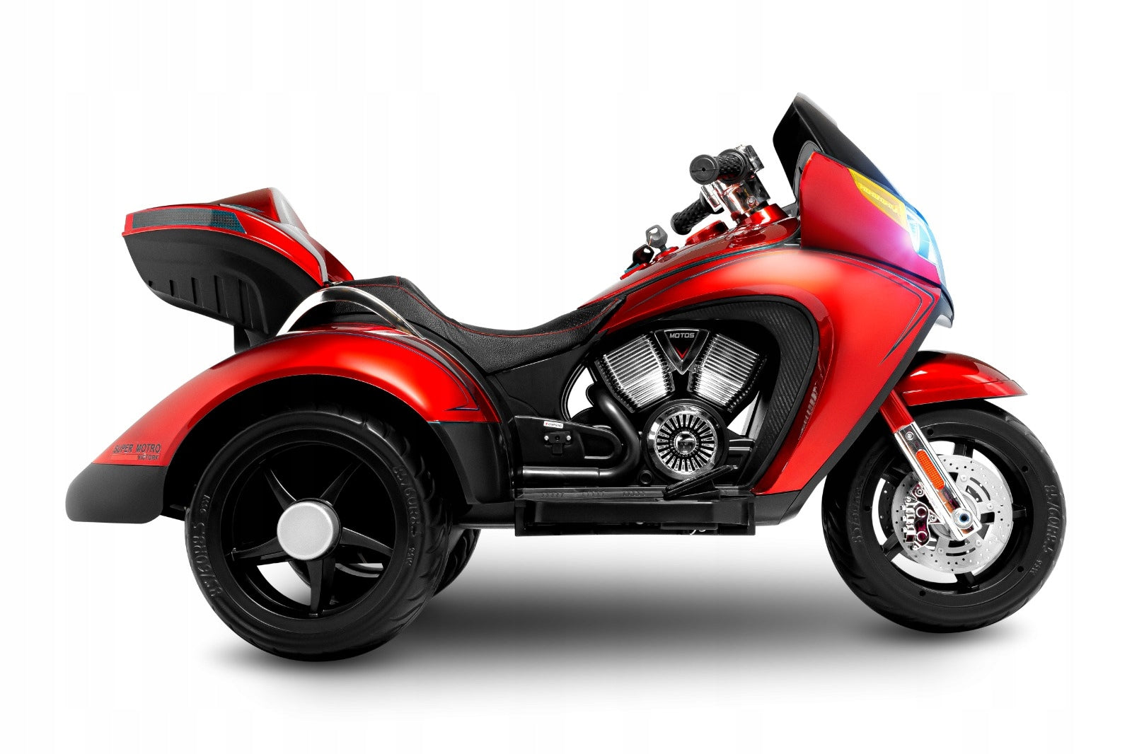 Large Motorcycle Tricycle Battery Operated 12V 7AH Soft Wheels EVA Leather Brand Joy4kids