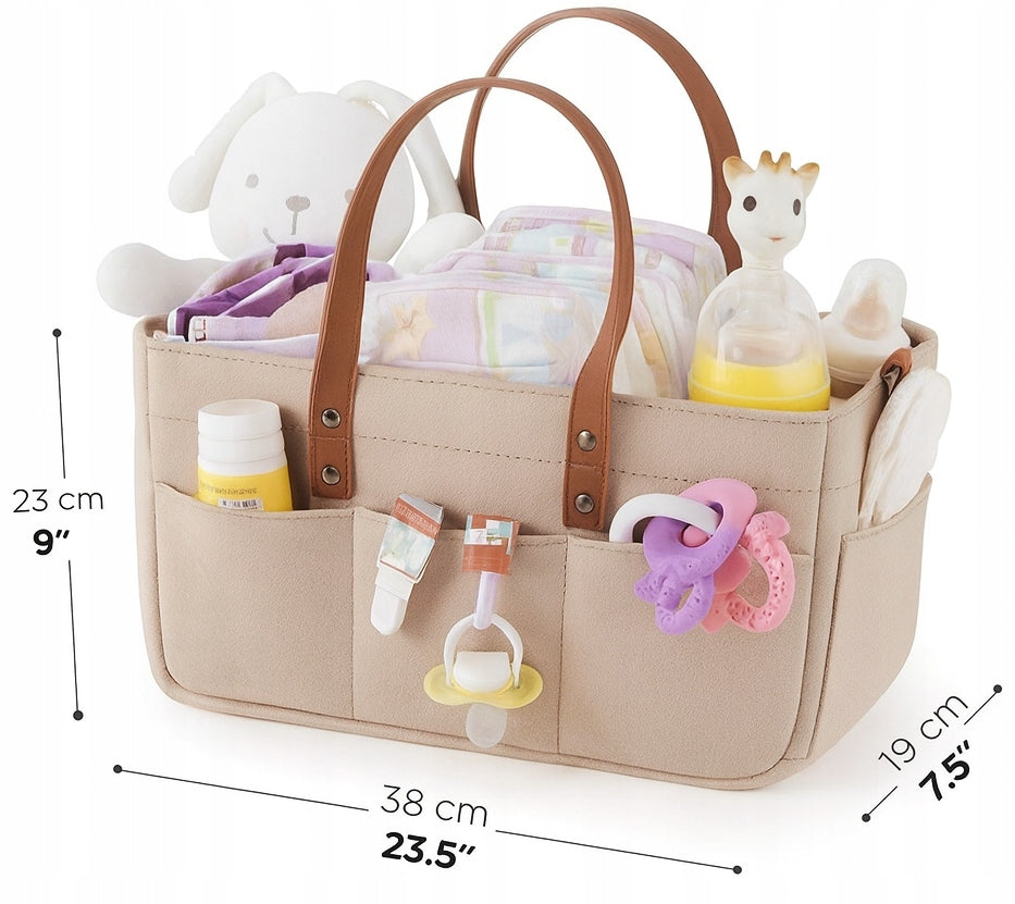 Large Organizer Felt Bag Diaper Basket Toys Accessories 38x23x19 Manufacturer code Torba z Filcu