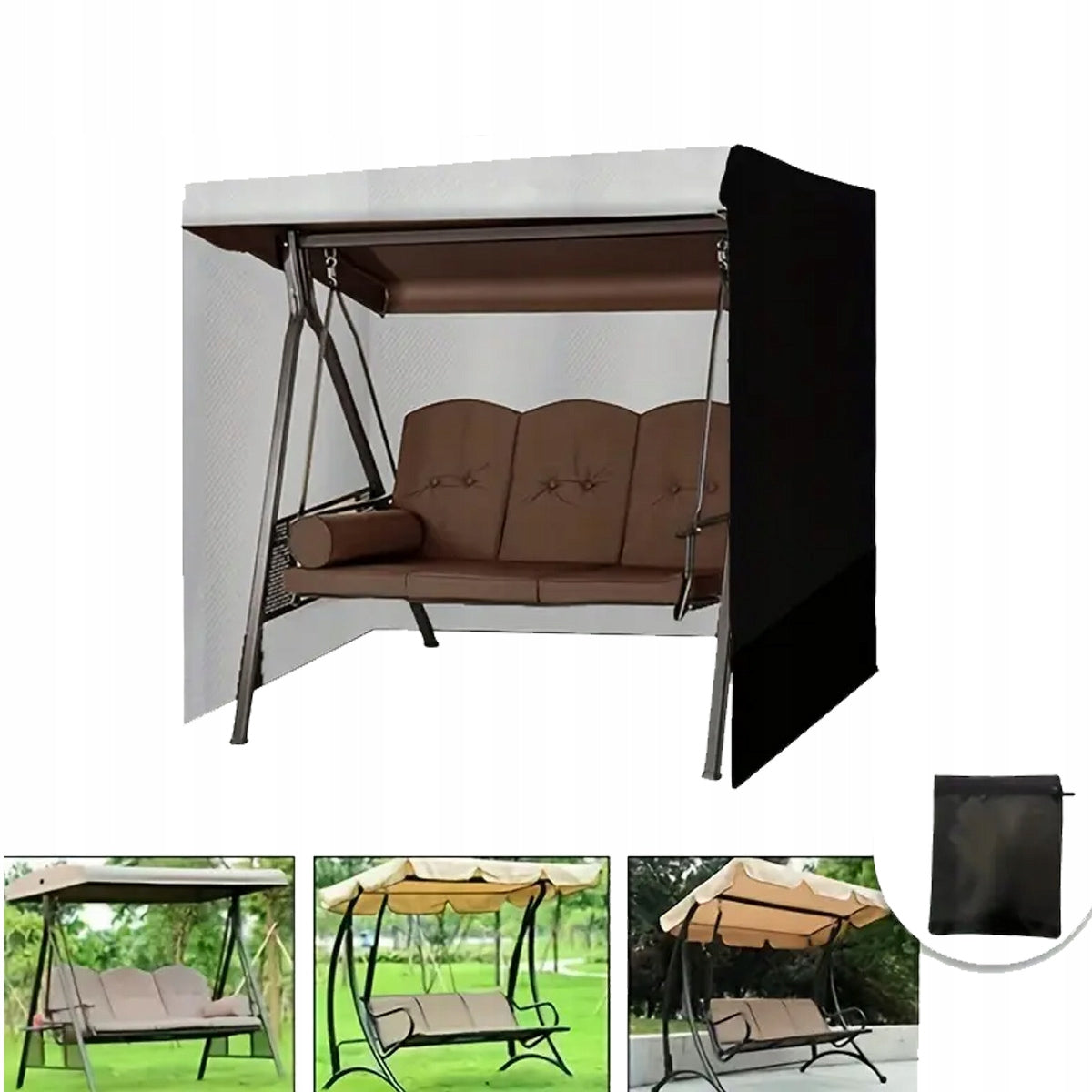 Large Protective Garden Swing Cover Locks Universal Waterproof