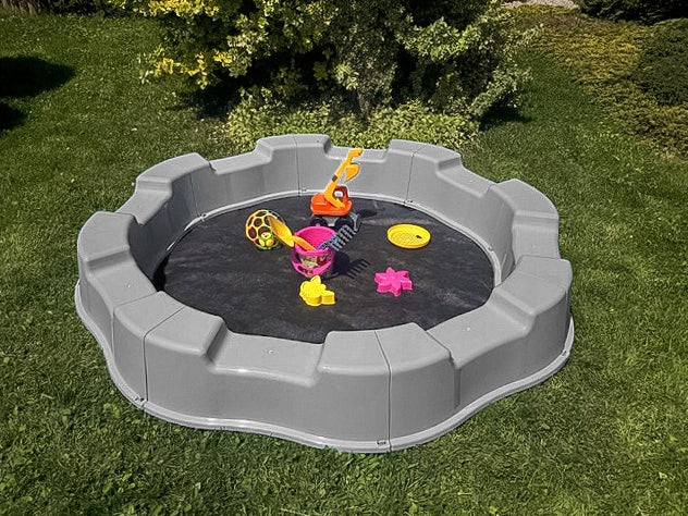 Large Sandbox Grey Plastic 12m + Length 160Cm +FREEBIE Gift Toys Manufacturer code 5906892129186