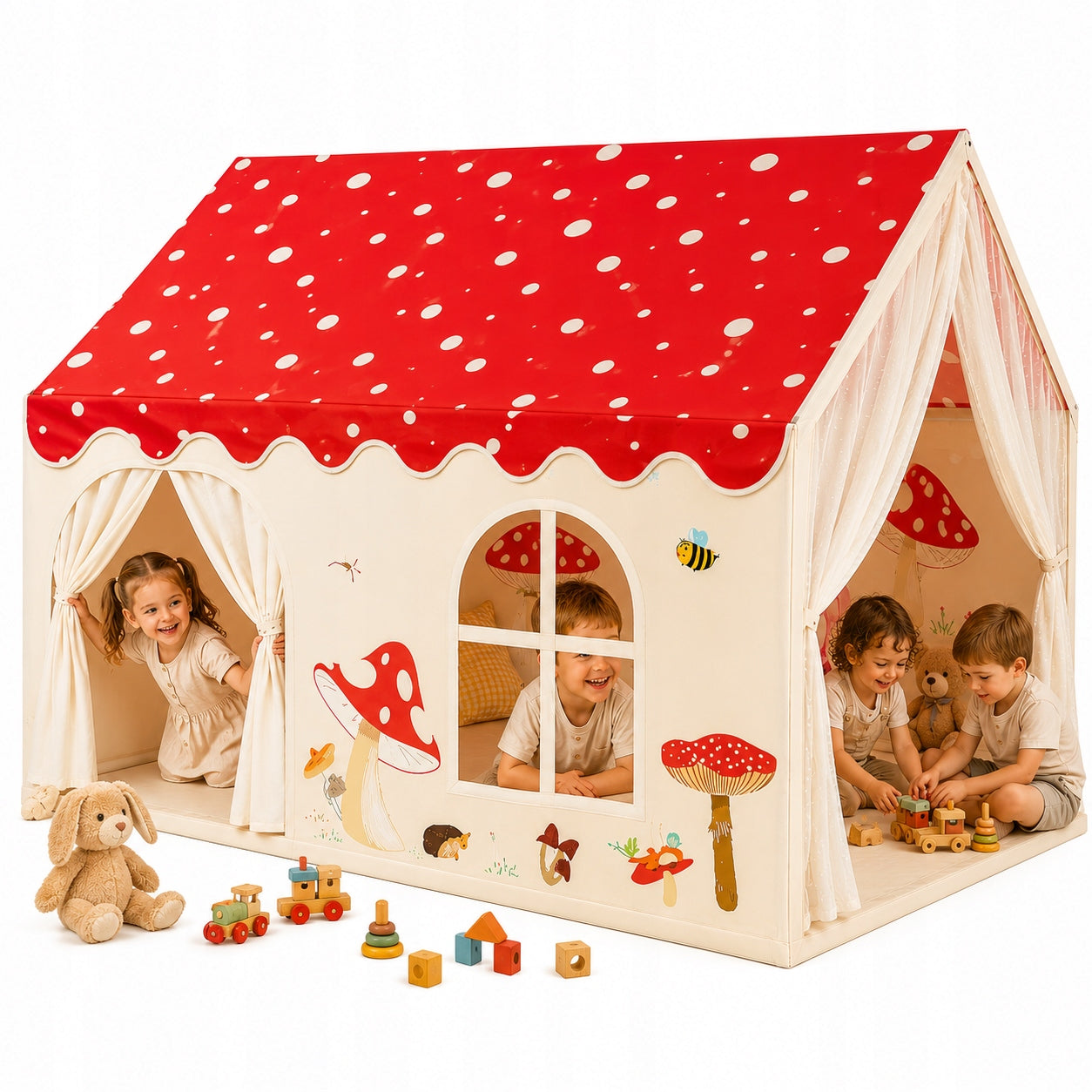 Large Tent Cottage 160 cm for Children Castle Palace for Garden Room House Tipi