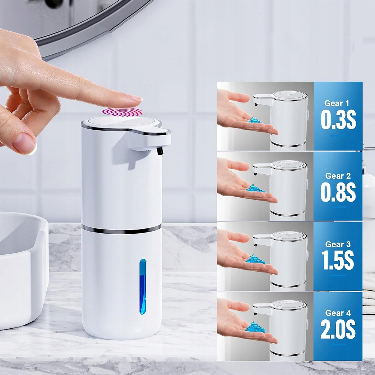 Large Touchless Automatic Gel Soap Dispenser USB IR Liquid Dispenser Packaging status original