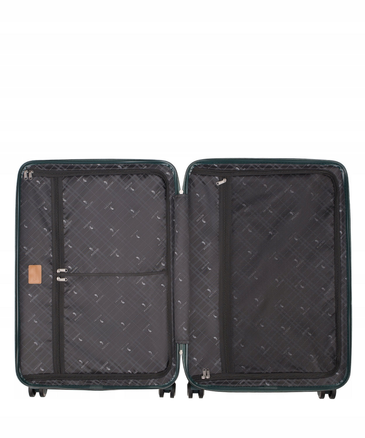 Large Travel Suitcase On Wheels Hard PUCCINI Dark Green PC033A-5D Model Geneva