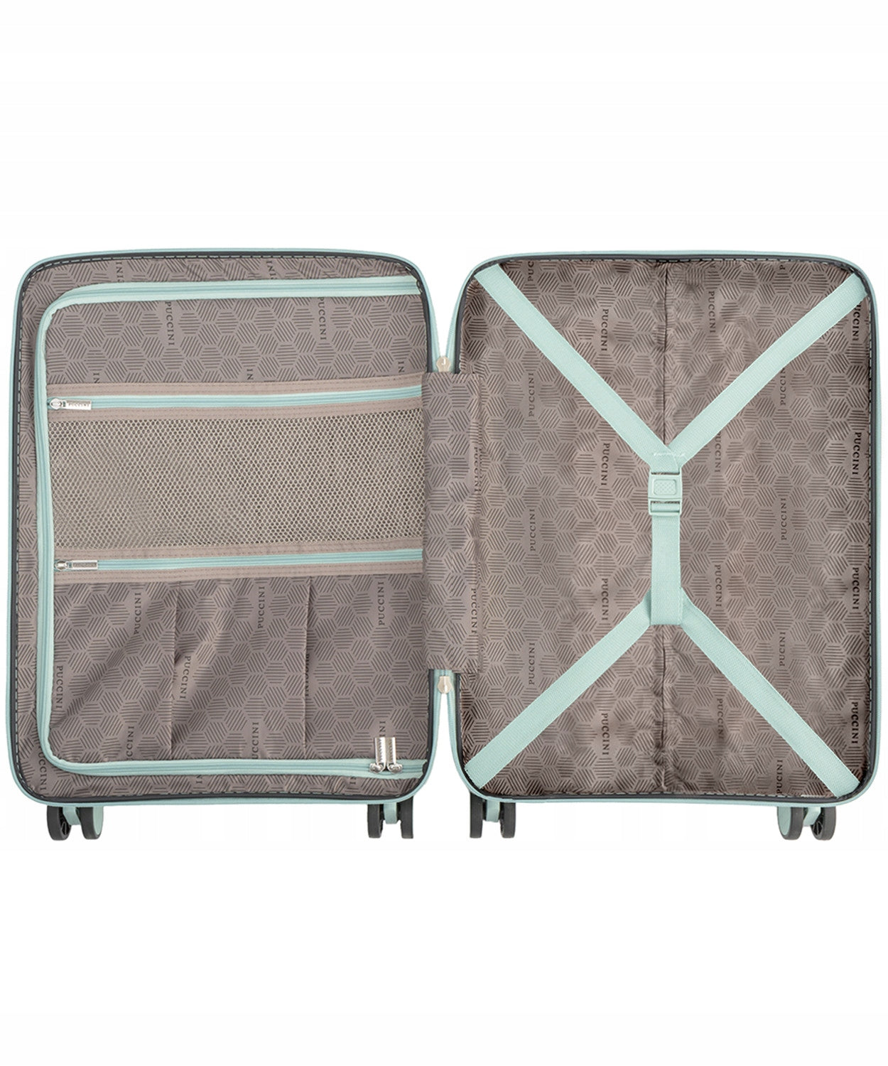 Large Travel Suitcase on Wheels Hard Lightweight XXL PUCCINI Mint PP024A-5C Model Marbella