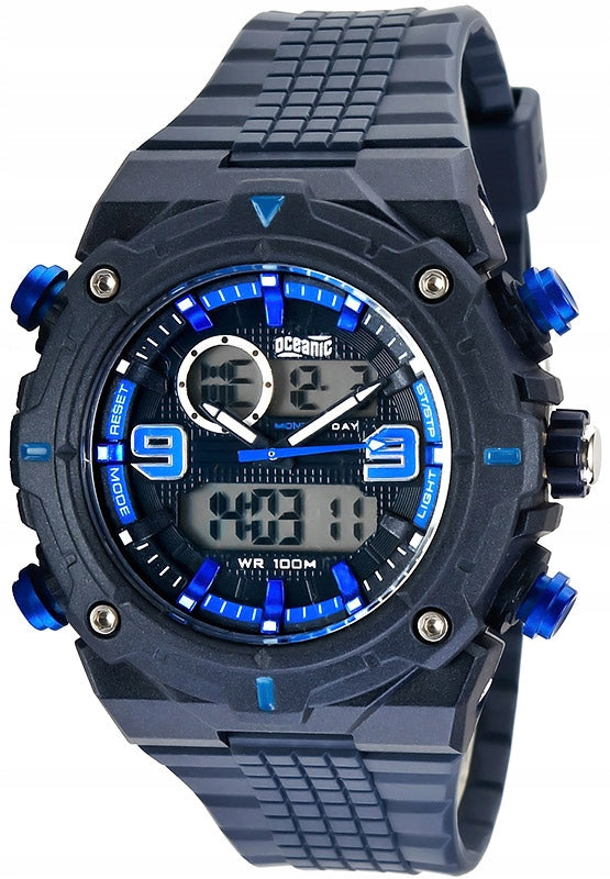 Large Watch OCEANIC WR100m Youth Dual-Time Brand Oceanic