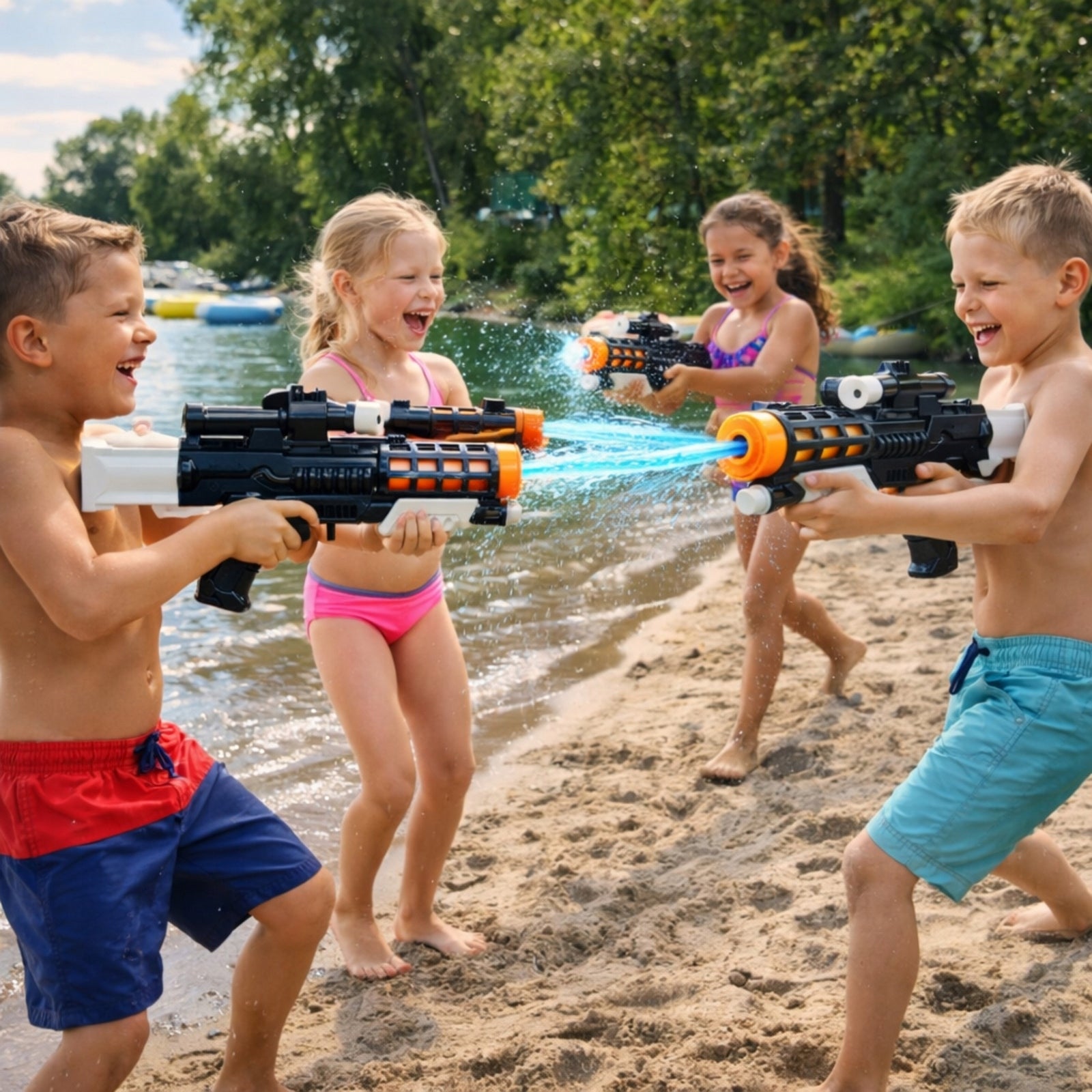 Large Water Gun 49cm Water Cannon Dog For Children 3 Garden Summer LT Kind water gun