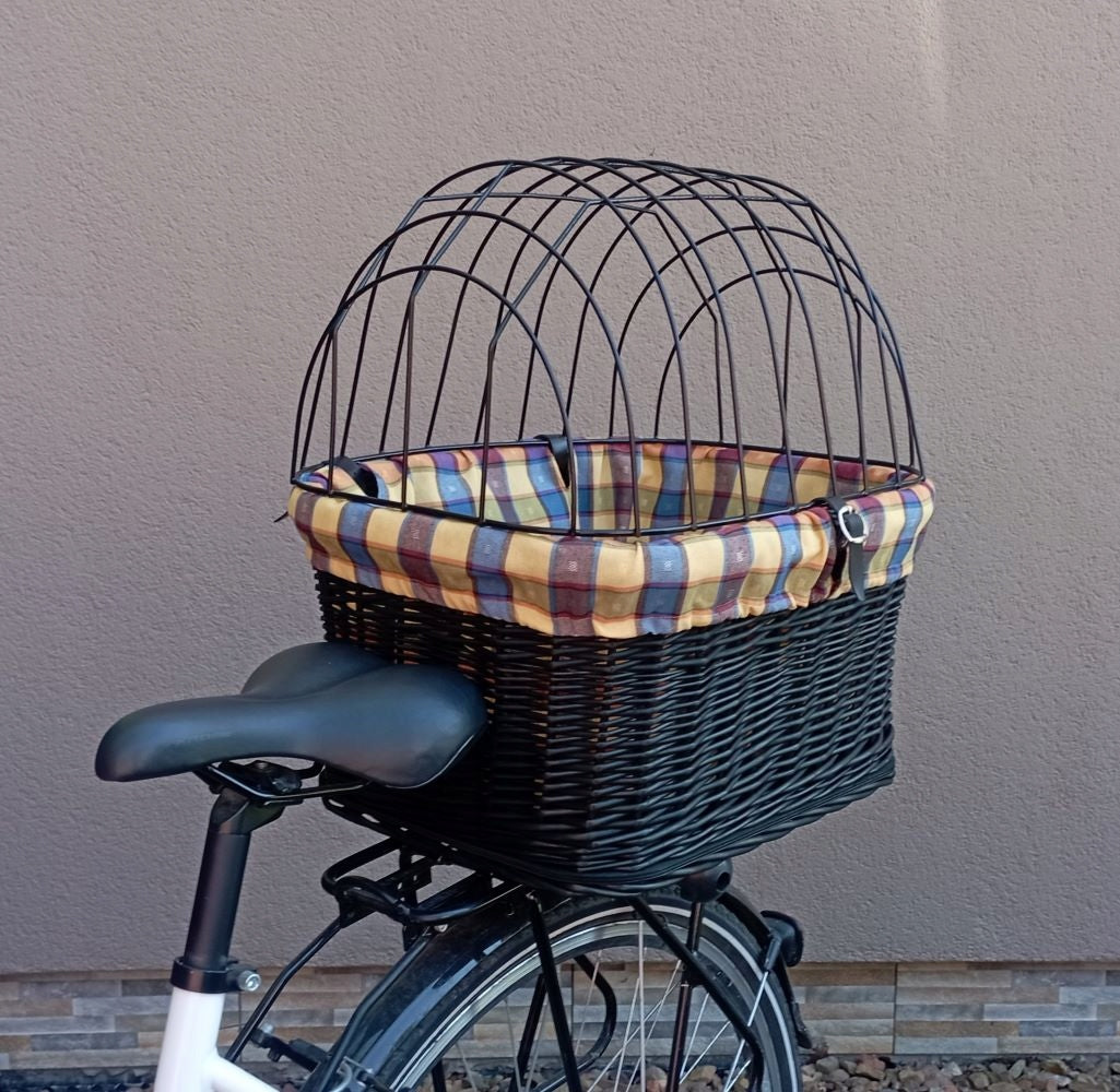 Large Wicker Basket for Bike TRANSPORTER for Dog Rack with Cartridge Brand Wiklinowe-kosze