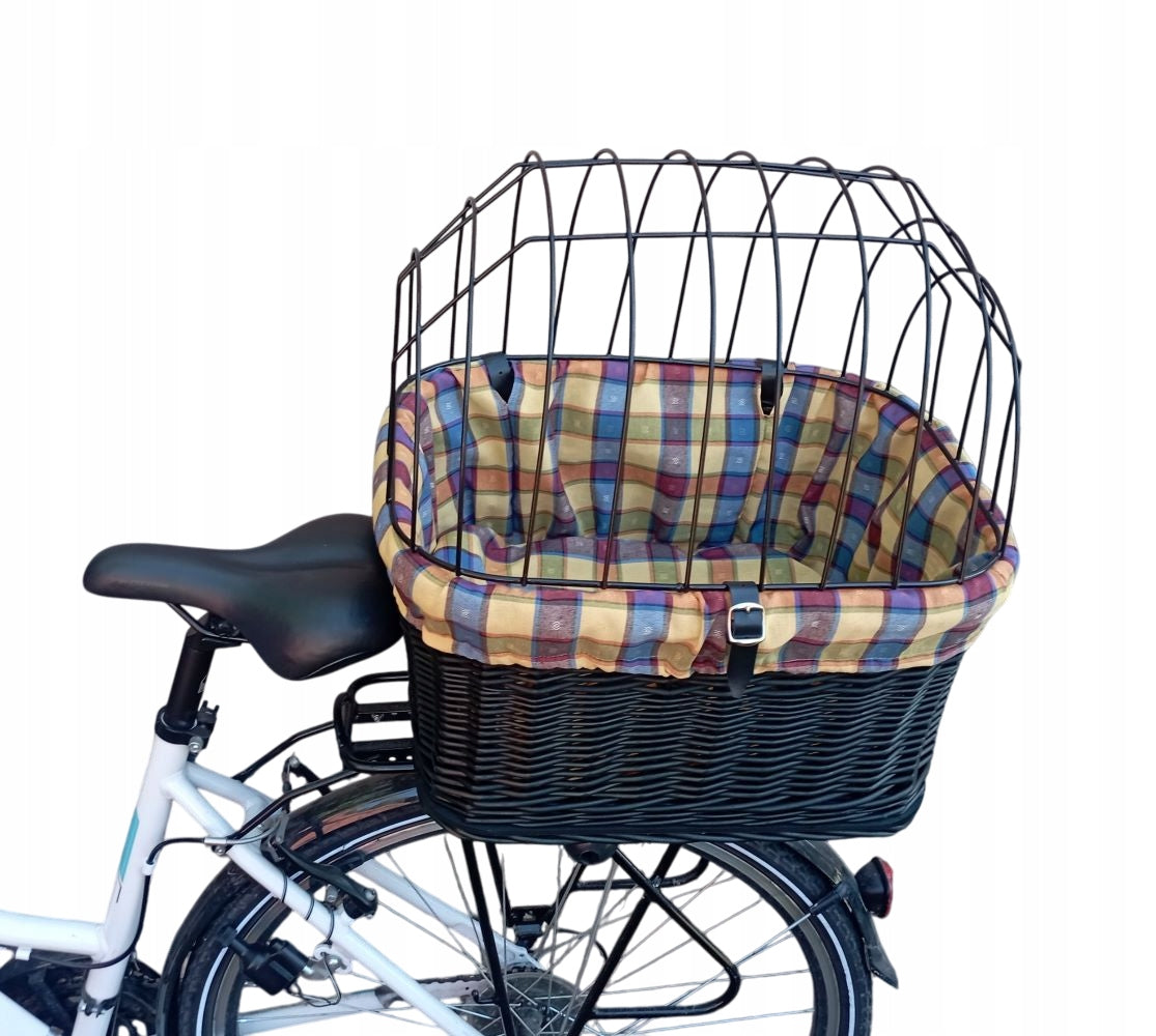 Large Wicker Basket for Bike TRANSPORTER for Dog Rack with Cartridge