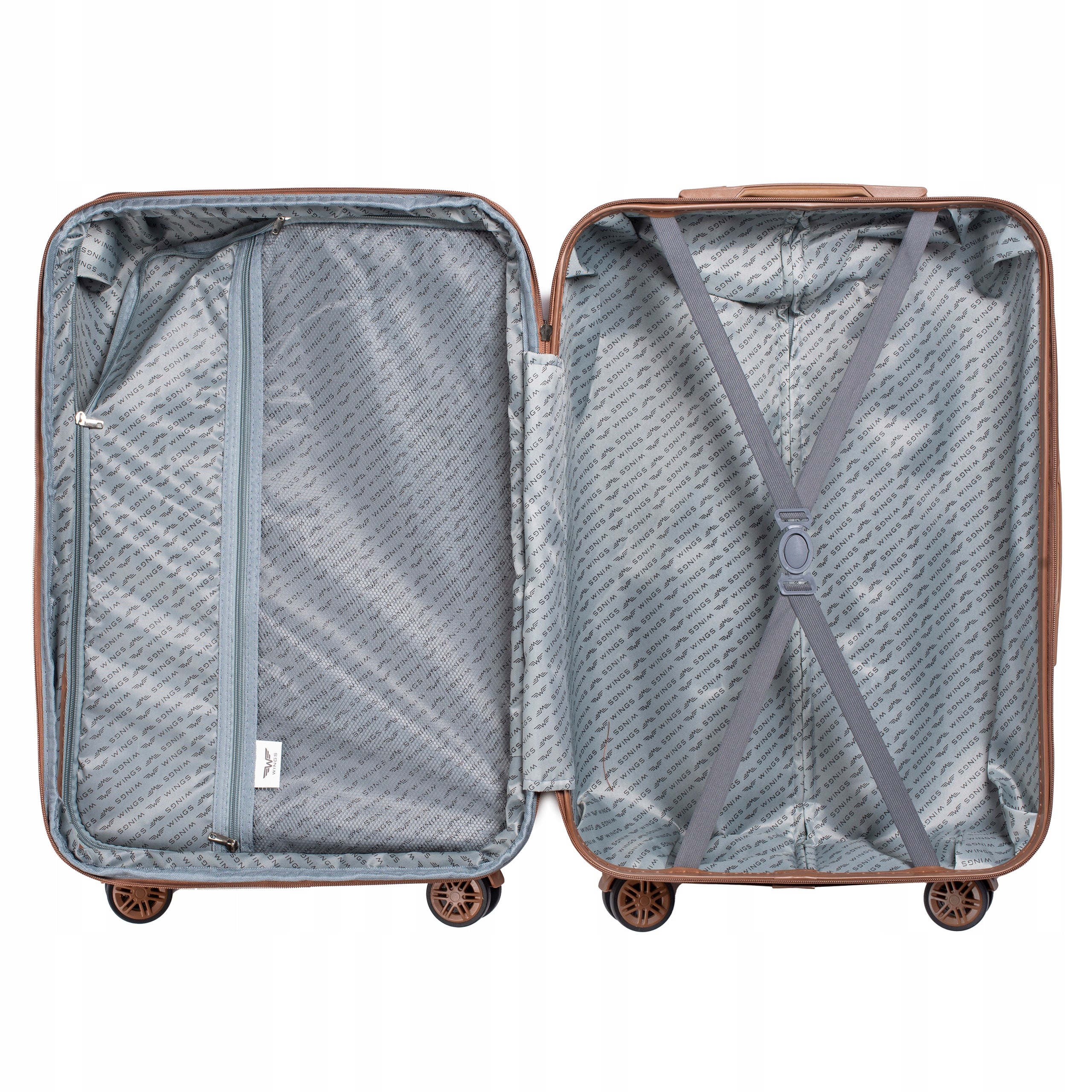 Large XXL SUITCASE on 4 wheels with ABS LUGGAGE registered hard WINGS Model SWL03