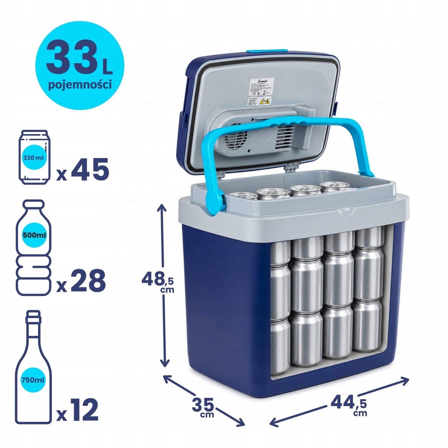 Large XXL car tourist refrigerator with heating function 2in1 12V/230V 32L Packaging status original