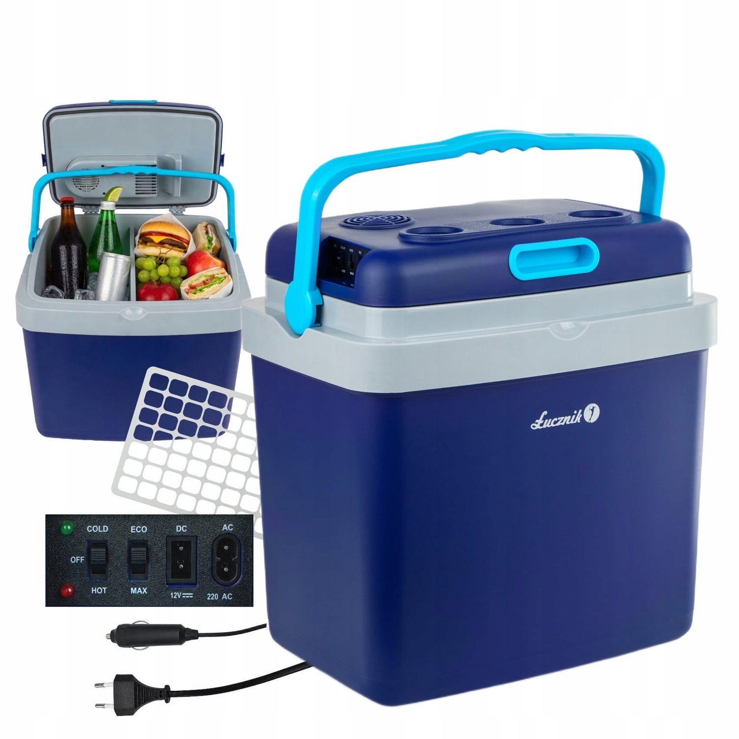 Large XXL car tourist refrigerator with heating function 2in1 12V/230V 32L