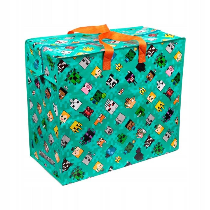 Large bag for toys, clothes, shopping beach Minecraft Chibi 48× 55× 28 cm