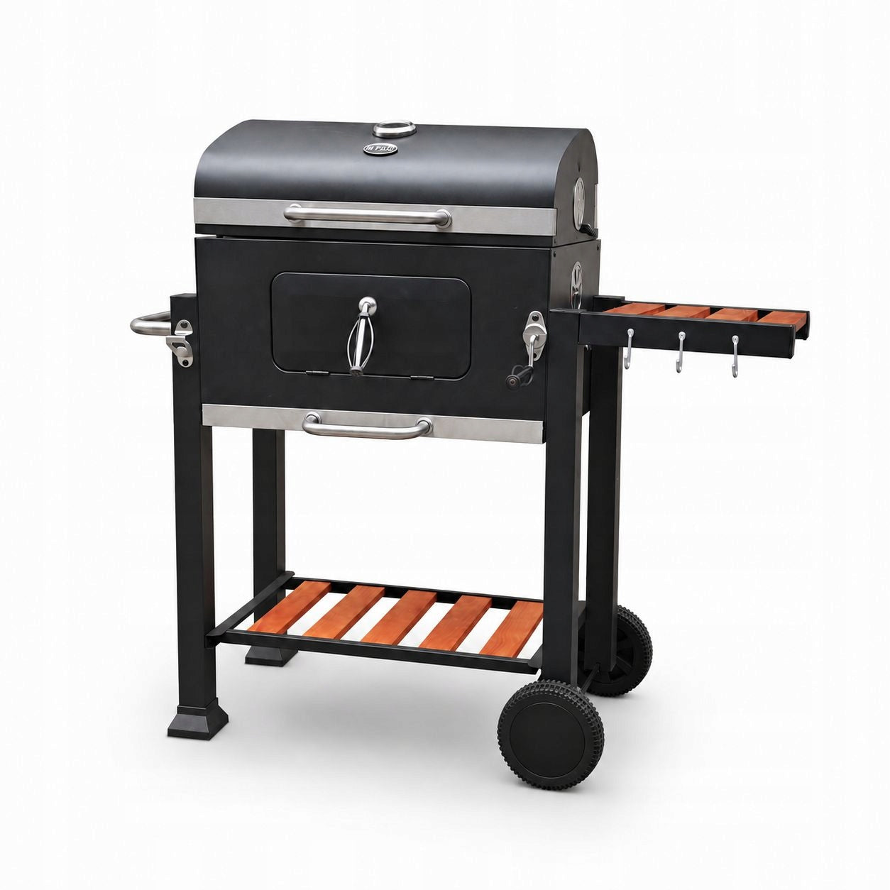 Large charcoal grill cast iron grate 113,5x50x107 cm garden XXL with lid Manufacturer DEKRAFT