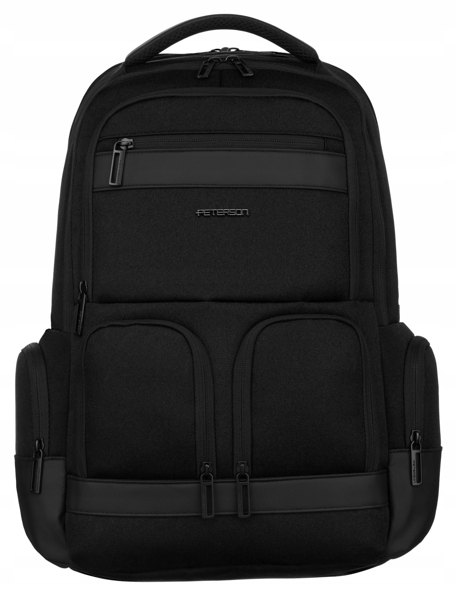 Large elegant laptop backpack PETERSON travel with suitcase holder Brand Peterson