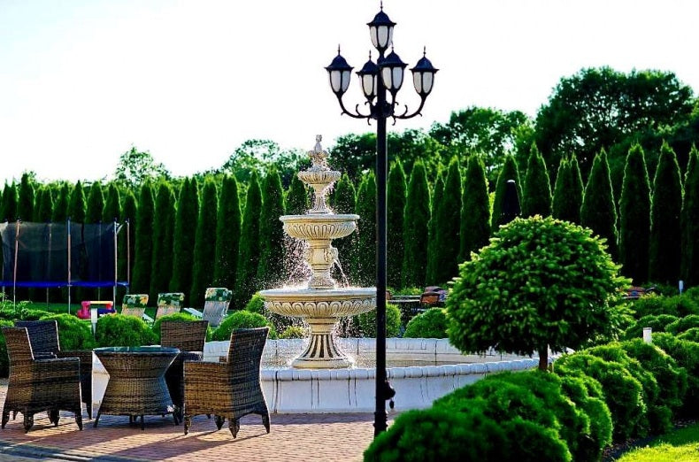 Large fountain 1001 + Fountain pond Bari Ø 600 cm conglomerate SET Packaging status original