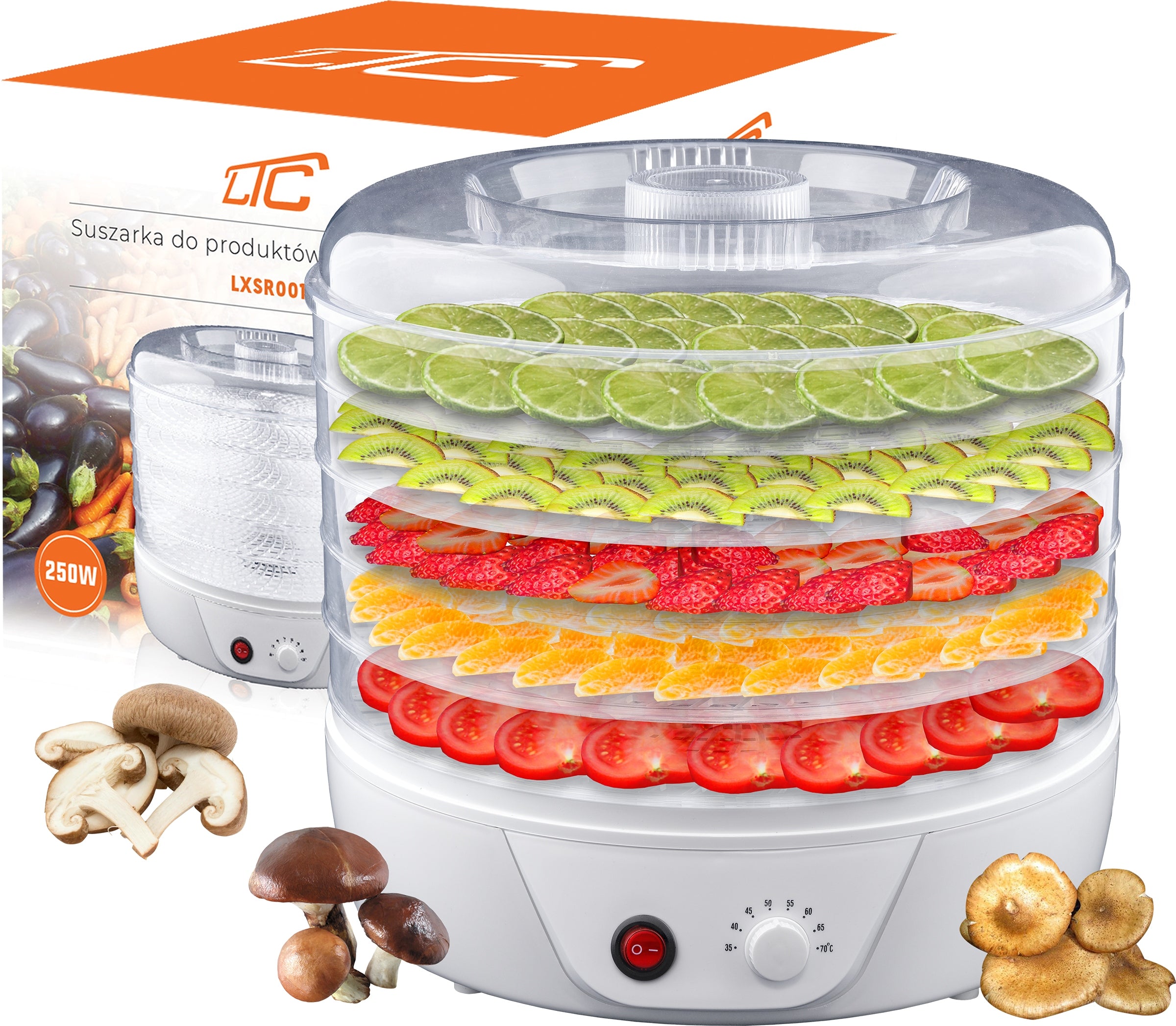 Large fruit vegetable mushroom dryer (29,6 cm x 32 cm).