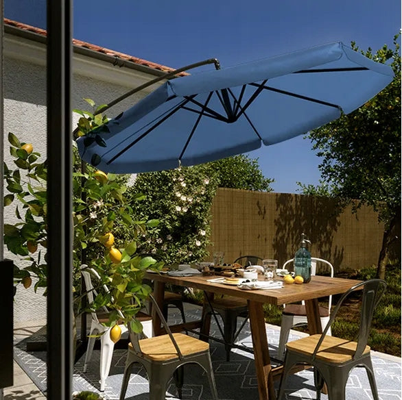 Large garden umbrella 300 cm foldable with boom and cover GRANAT Manufacturer Domondo