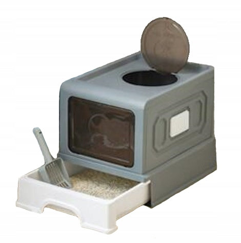 Large litter box with folding drawer + SPATULA (F050) Manufacturer code F050