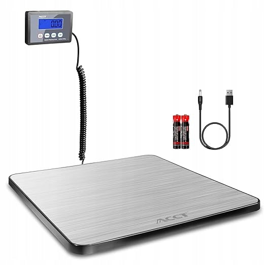 Large mail scale 180 kg digital, LCD display with batteries and USB cable