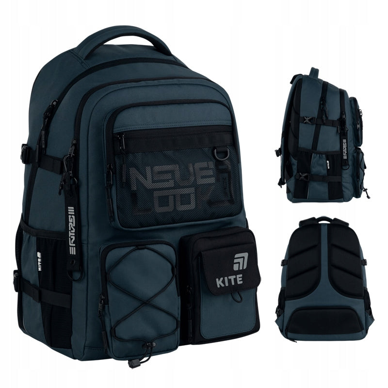 Large school backpack for boys multi-chamber roomy Kite