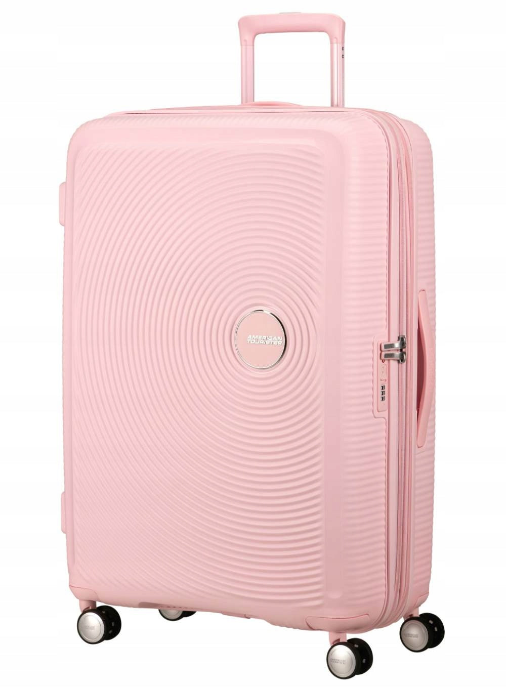 Large suitcase American Tourister SoundBox EXP - pastel pink Height 77 cm
