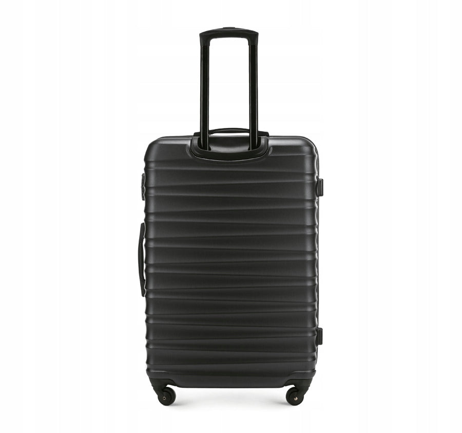 Large suitcase WITTCHEN Groove Line 56-3A-313-11 black Height 77 cm