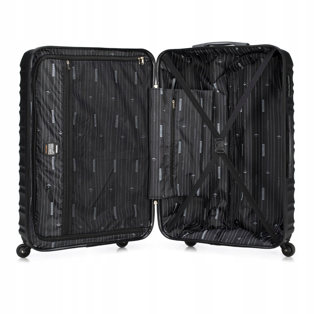 Large suitcase WITTCHEN Groove Line 56-3A-313-11 black Manufacturer code 56-3A-313-11
