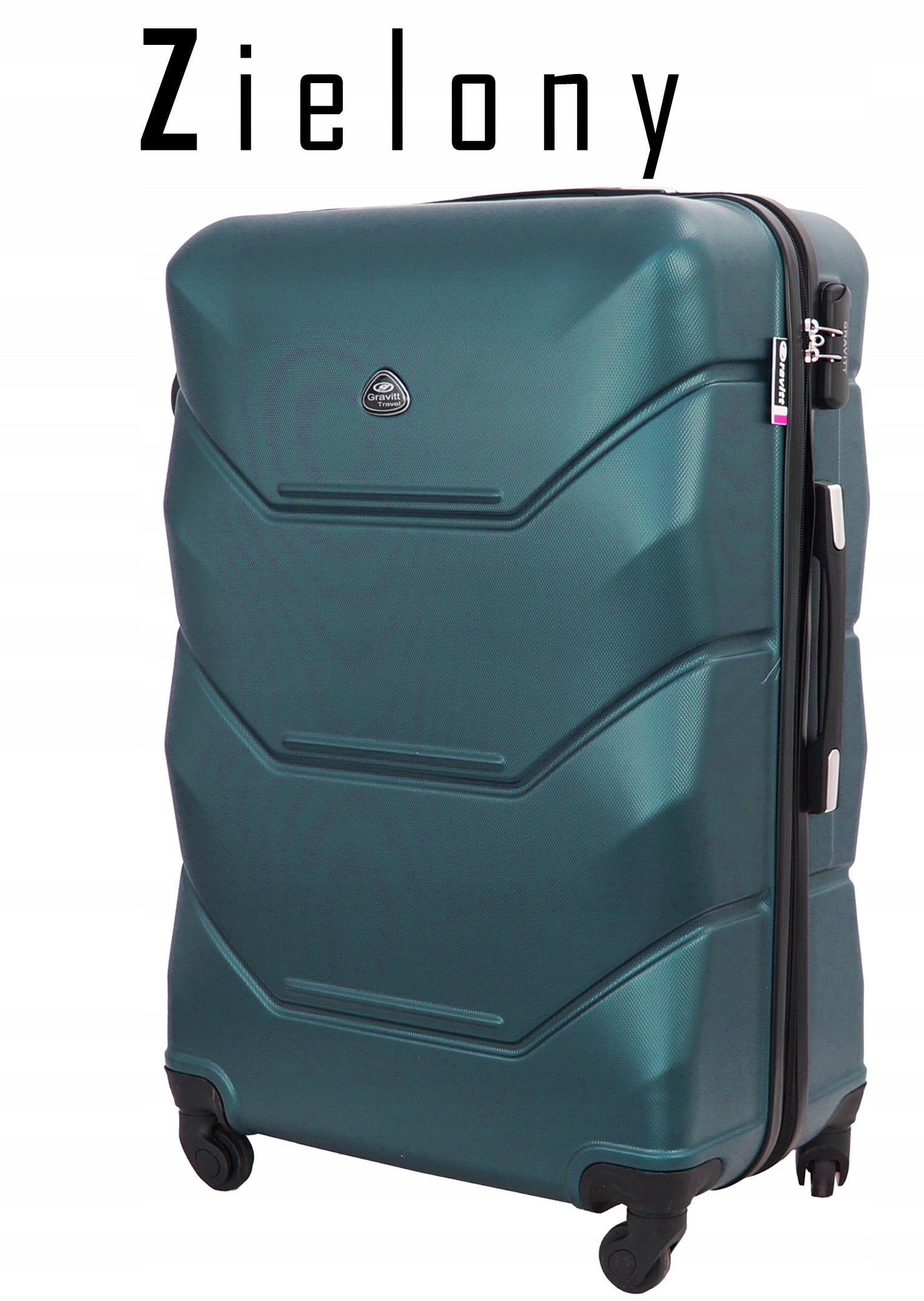 Large suitcase XXL Gravitt 950 92L hard ABS 4 wheels 360 combination lock Brand Gravitt