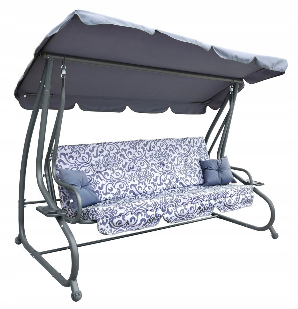 Large swing folding garden couch 2in1 4 pers. 300 kg canopy Manufacturer Ramiz