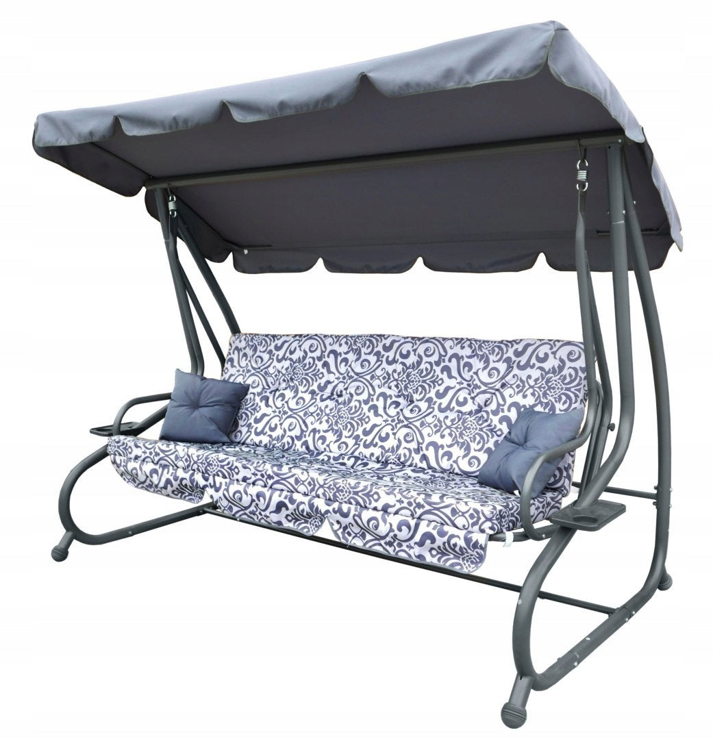 Large swing folding garden couch 2in1 4 pers. 300 kg canopy Packaging status original