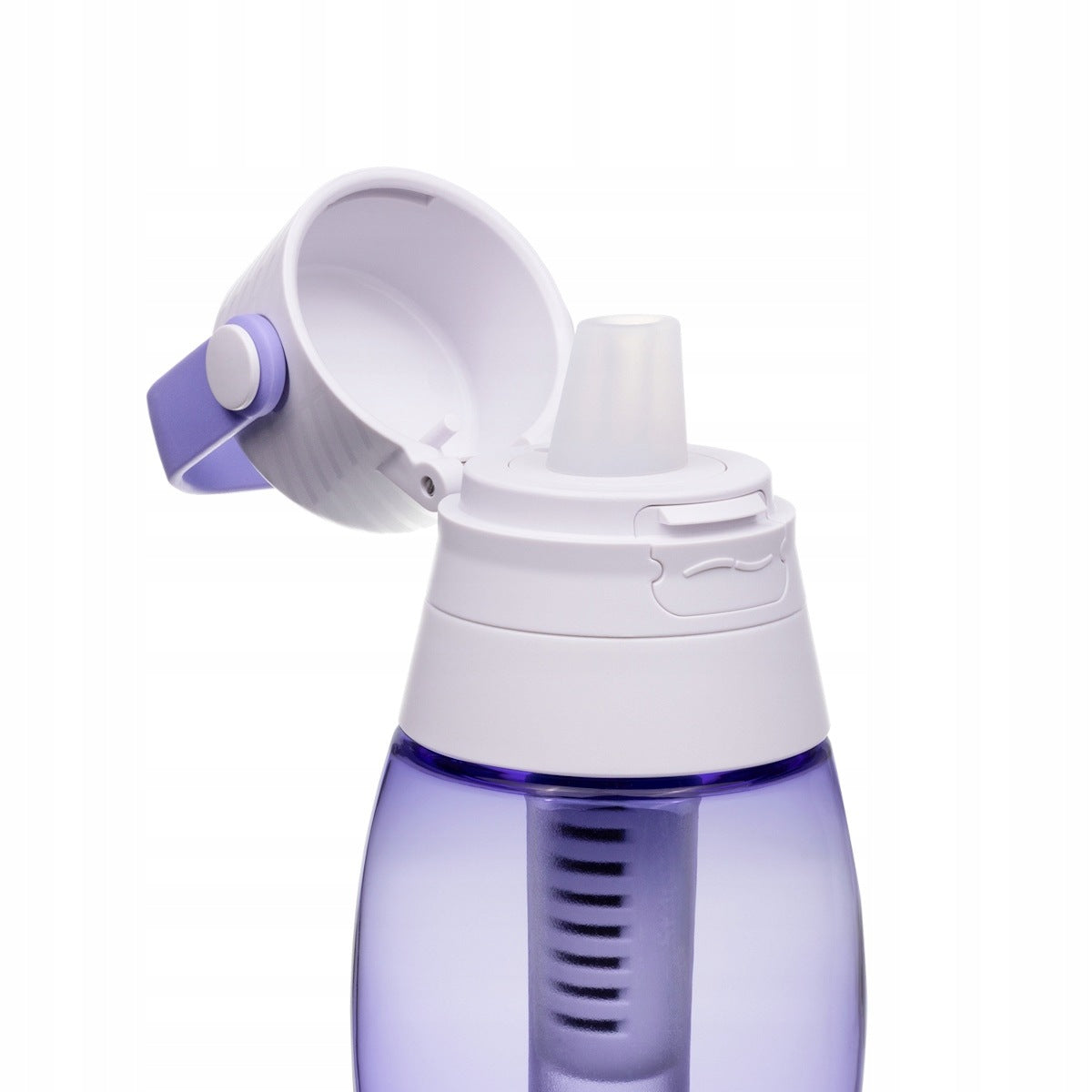 Large water filter bottle with filter cartridge Aqua&Go Lavender 0,75 L Model Aqua&Go