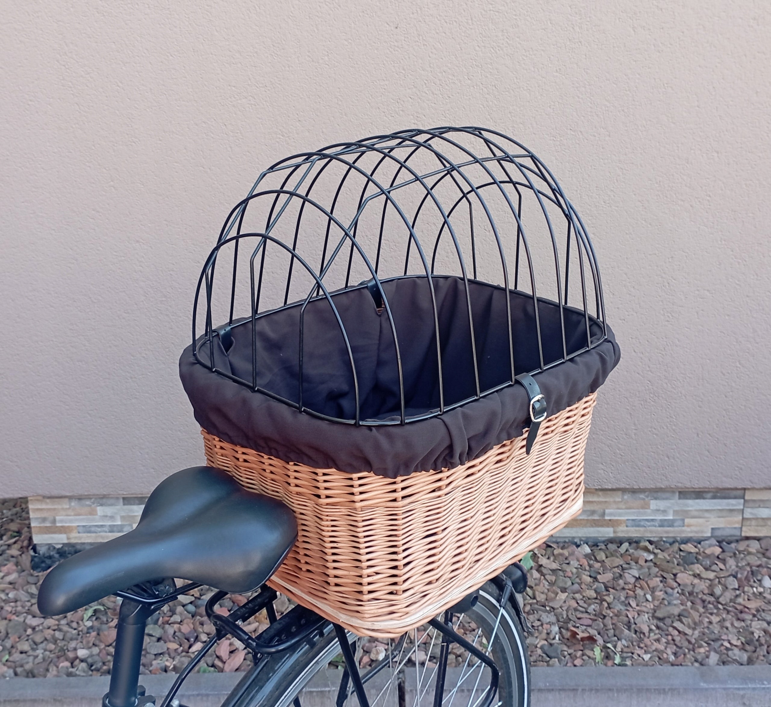 Large wicker basket bike basket Dog RACK +insert + Cushion Main material wicker