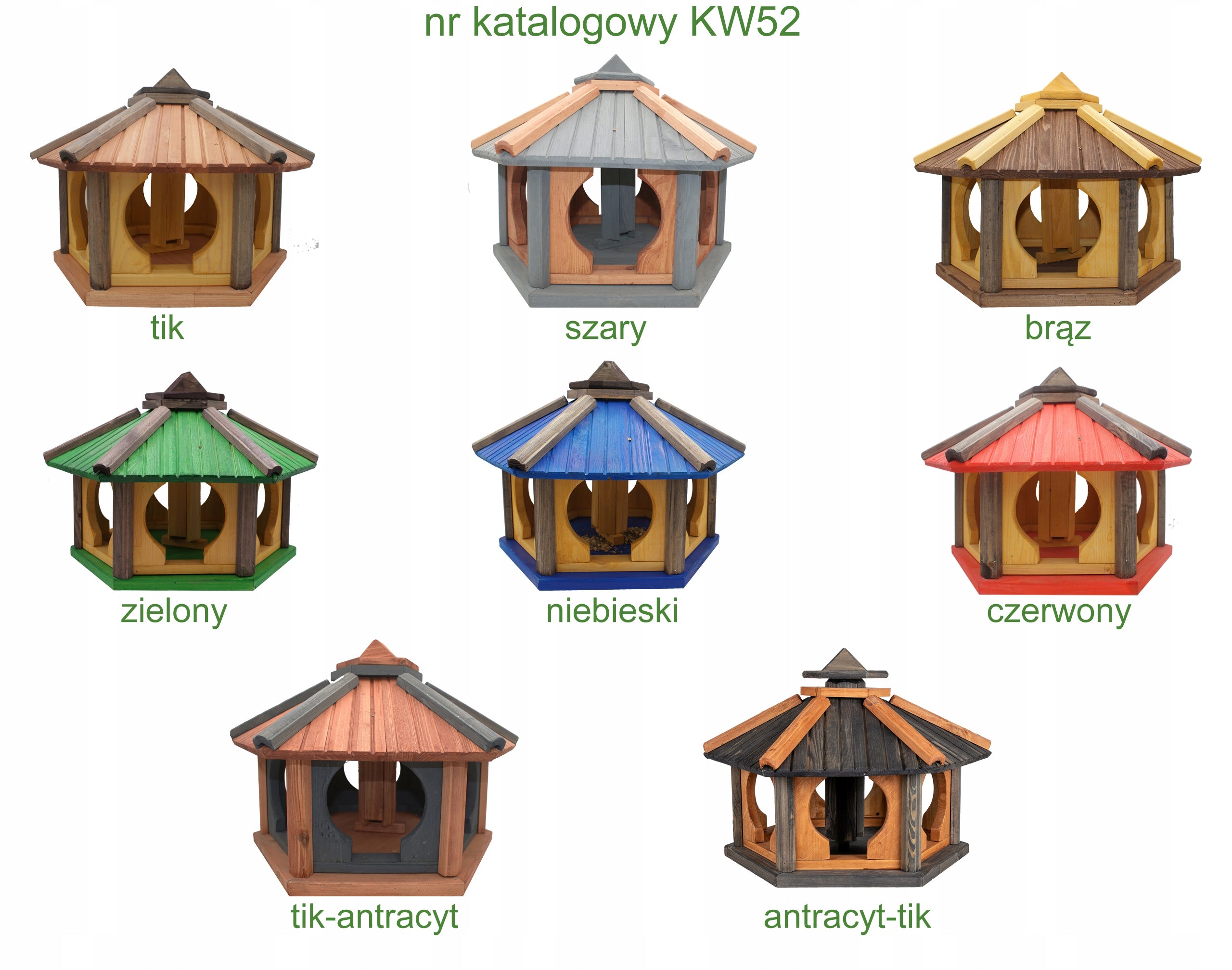 Large wooden bird feeder anthracite-tik KW52 Polish Manufacturer Manufacturer code KW52at