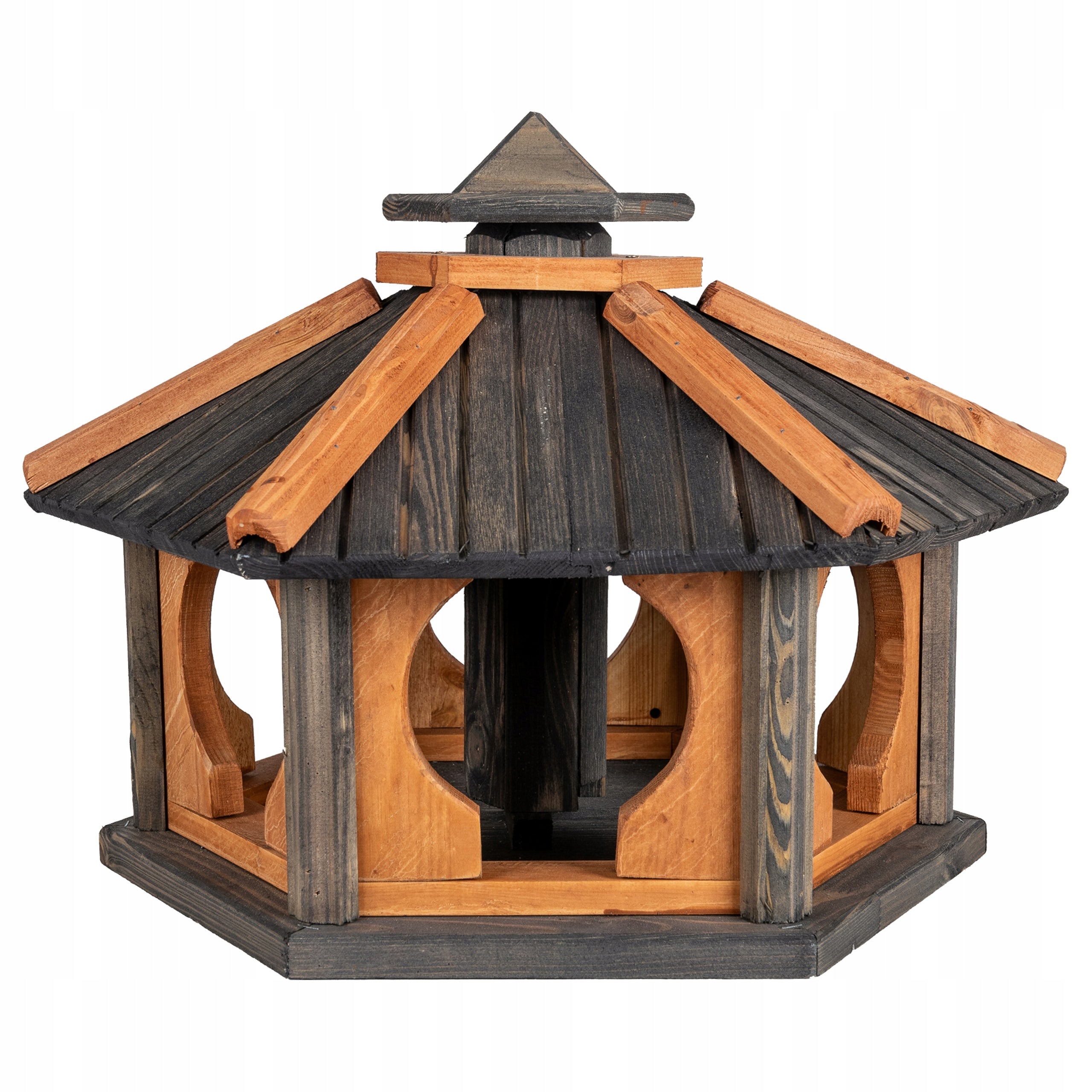Large wooden bird feeder anthracite-tik KW52 Polish Manufacturer